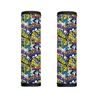 Graffiti Text Pattern Print Handle Covers