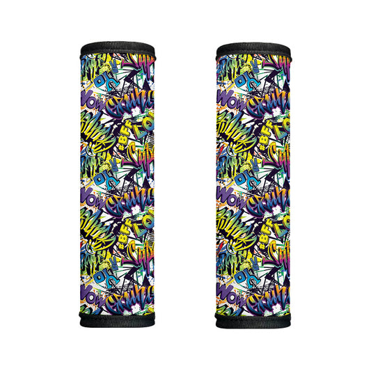 Graffiti Text Pattern Print Handle Covers