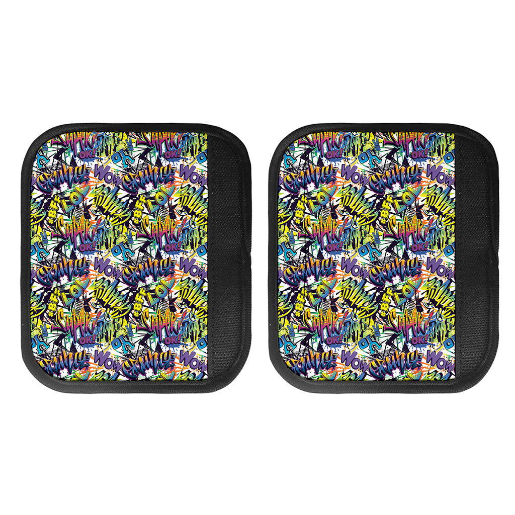 Graffiti Text Pattern Print Handle Covers