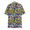 Graffiti Text Pattern Print Hawaiian Shirt