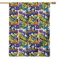 Graffiti Text Pattern Print House Flag