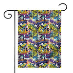 Graffiti Text Pattern Print House Flag