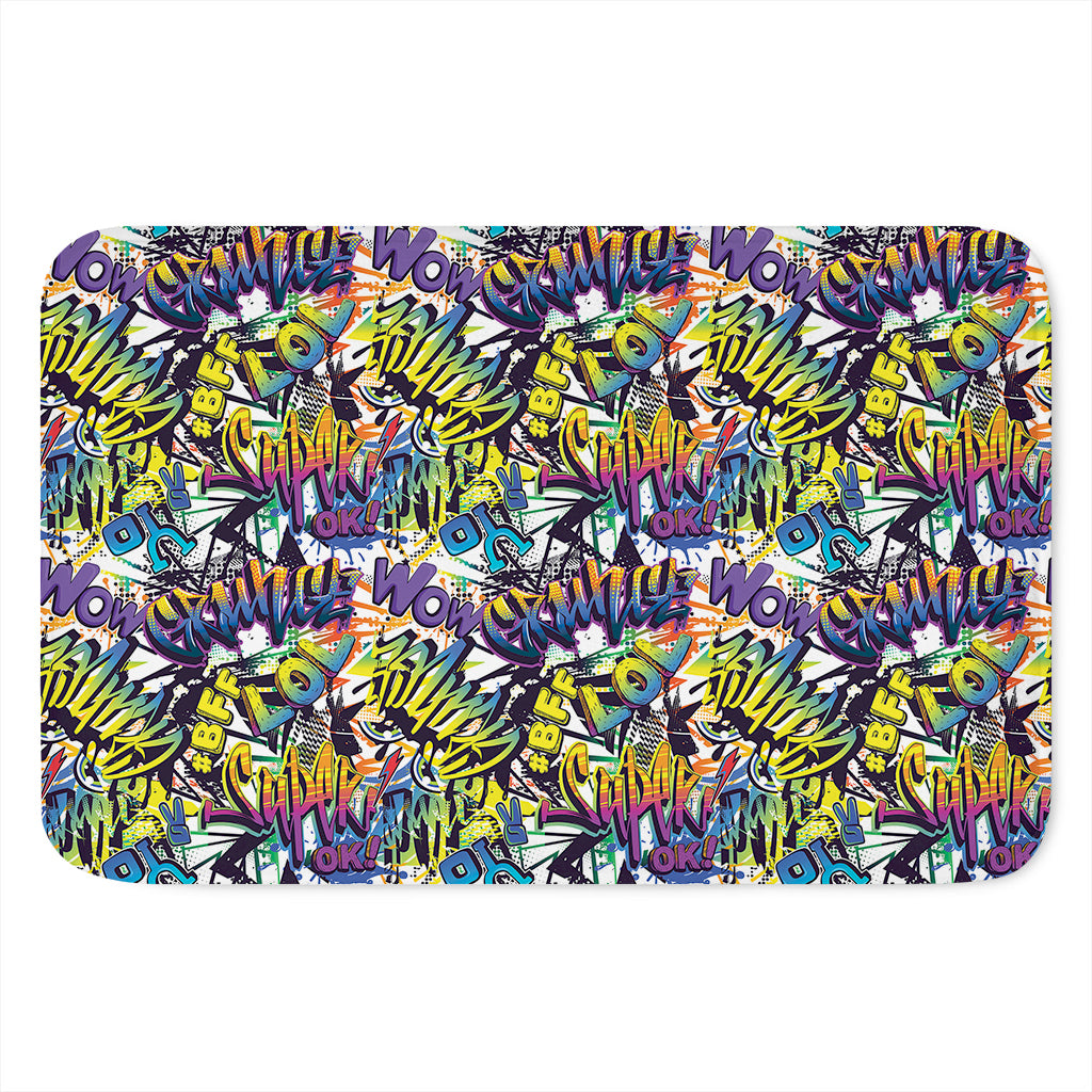 Graffiti Text Pattern Print Indoor Door Mat