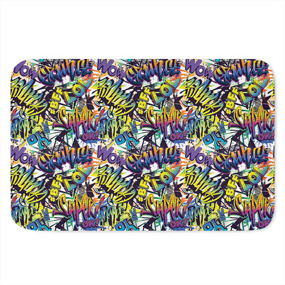 Graffiti Text Pattern Print Indoor Door Mat
