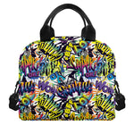 Graffiti Text Pattern Print Insulated Lunch Bag
