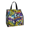 Graffiti Text Pattern Print Insulated Lunch Tote
