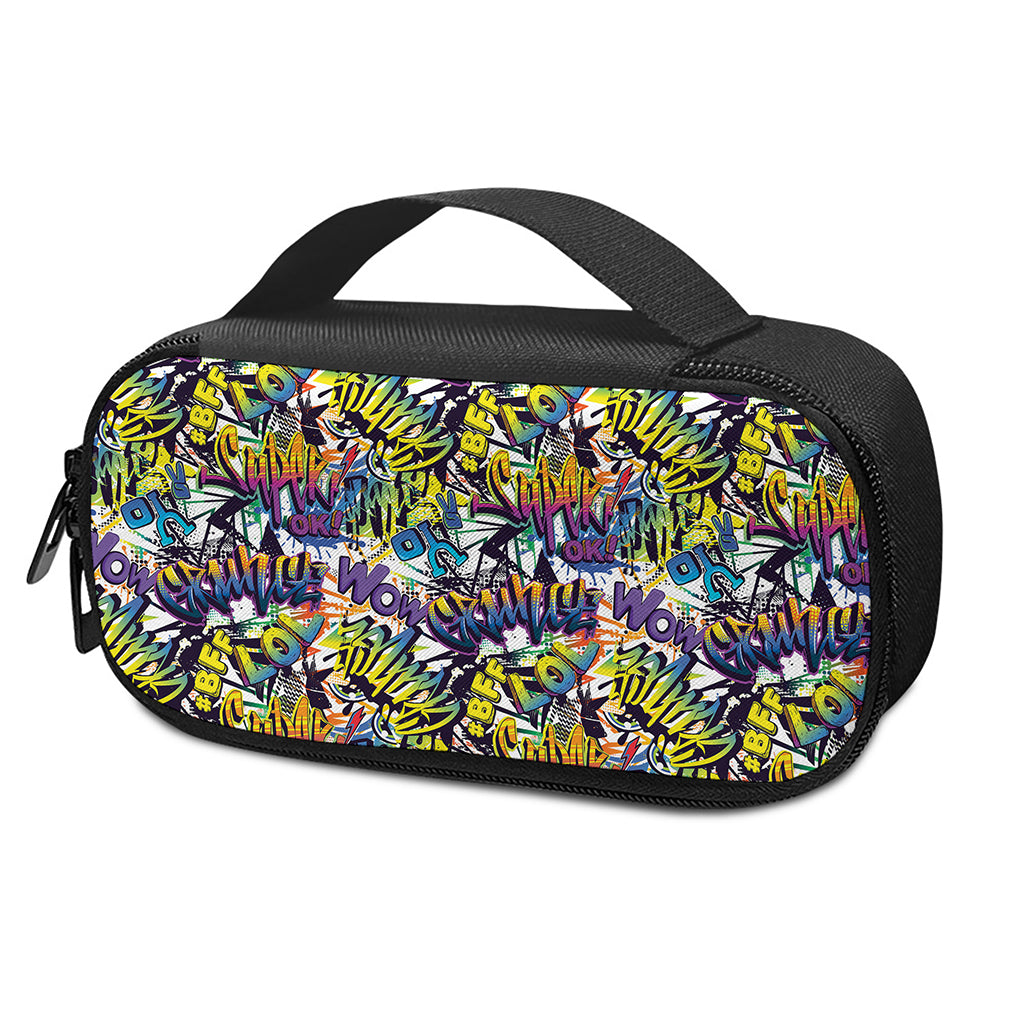 Graffiti Text Pattern Print Insulin Cooler Travel Case