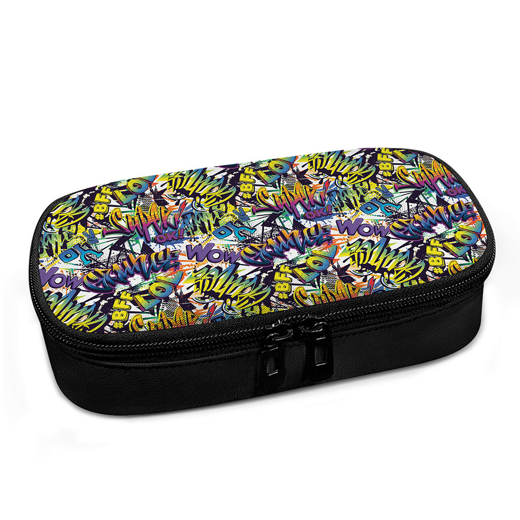 Graffiti Text Pattern Print Insulin Cooler Travel Case