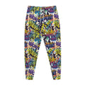 Graffiti Text Pattern Print Jogger Pants