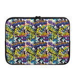 Graffiti Text Pattern Print Laptop Sleeve