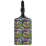 Graffiti Text Pattern Print Luggage Tag