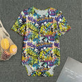 Graffiti Text Pattern Print Men's Bodysuit