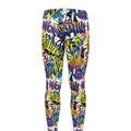 Graffiti Text Pattern Print Men's Leggings