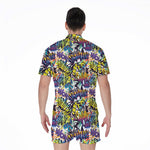 Graffiti Text Pattern Print Men's Rompers