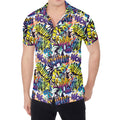 Graffiti Text Pattern Print Men's Shirt