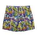 Graffiti Text Pattern Print Mesh Shorts