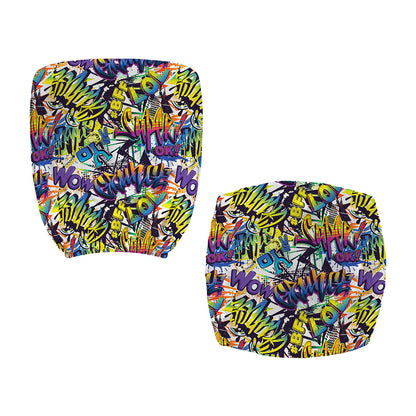Graffiti Text Pattern Print Office Chair Cover
