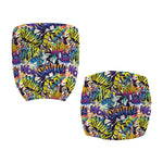 Graffiti Text Pattern Print Office Chair Cover