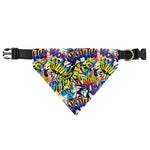 Graffiti Text Pattern Print Over The Collar Dog Bandana