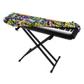 Graffiti Text Pattern Print Piano Keyboard Cover