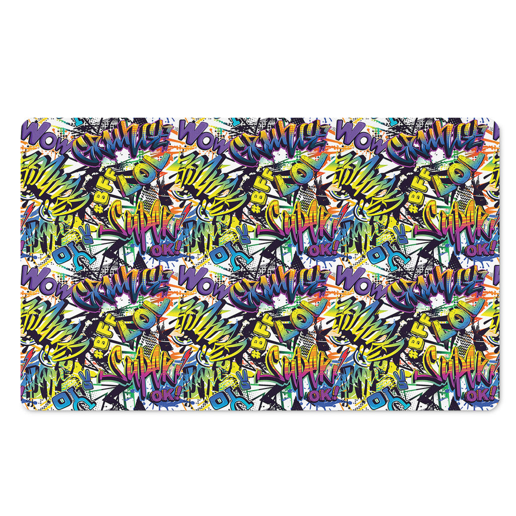 Graffiti Text Pattern Print Polyester Doormat