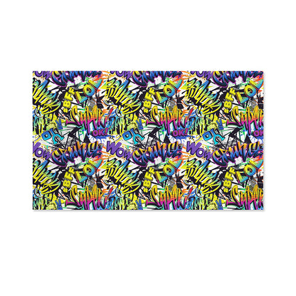 Graffiti Text Pattern Print Polyester Flag