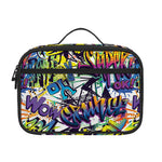 Graffiti Text Pattern Print Portable Lunch Bag