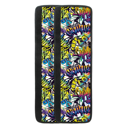 Graffiti Text Pattern Print Refrigerator Handle Covers