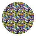 Graffiti Text Pattern Print Round Blanket