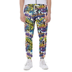 Graffiti Text Pattern Print Scuba Joggers