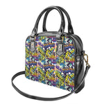 Graffiti Text Pattern Print Shoulder Handbag