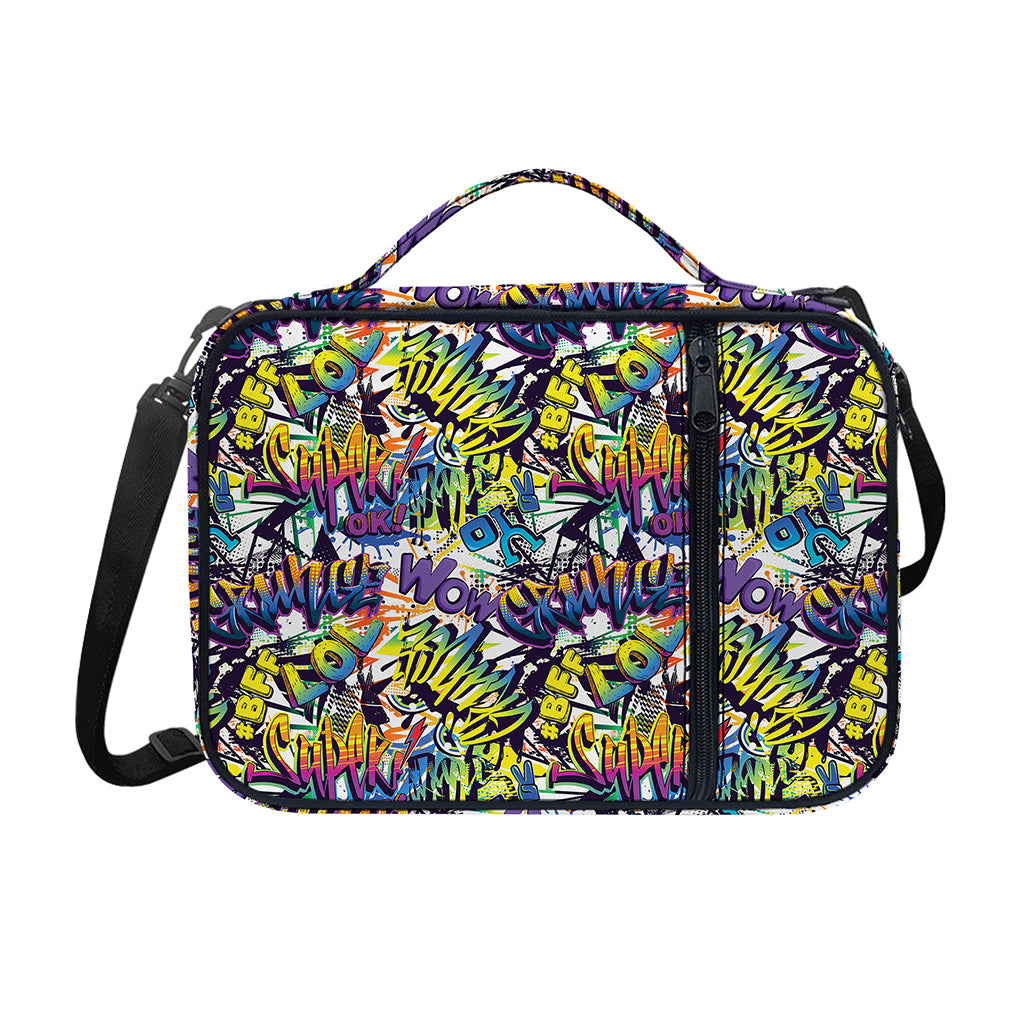 Graffiti Text Pattern Print Shoulder Strap Bible Bag