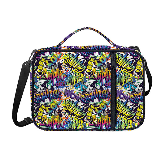 Graffiti Text Pattern Print Shoulder Strap Bible Bag