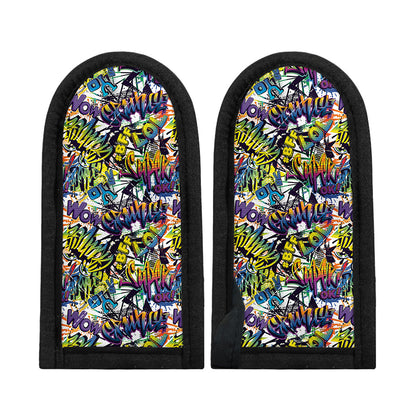 Graffiti Text Pattern Print Skillet Handle Cover