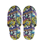 Graffiti Text Pattern Print Slippers