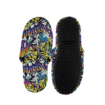 Graffiti Text Pattern Print Slippers