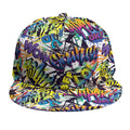 Graffiti Text Pattern Print Snapback Cap