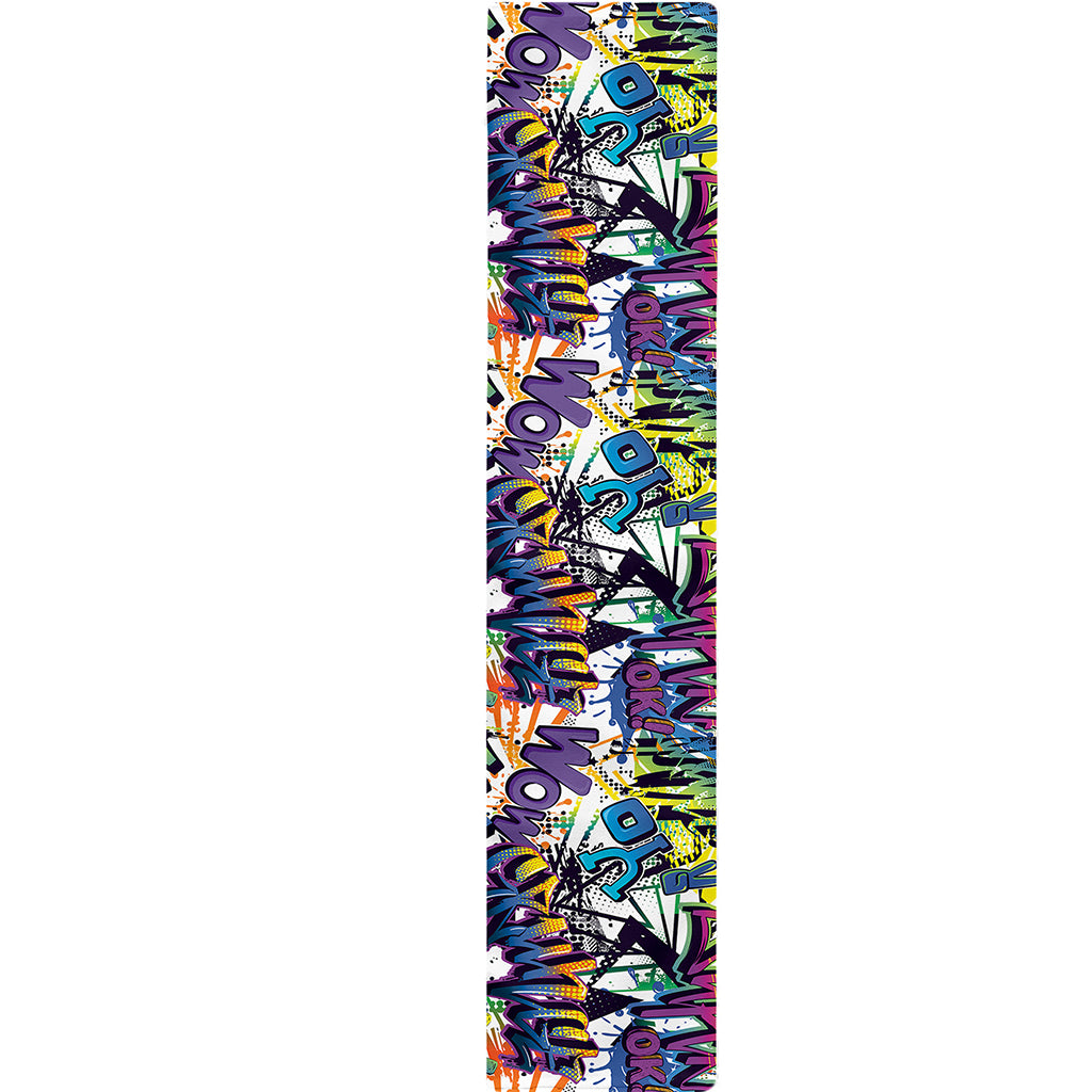 Graffiti Text Pattern Print Table Runner