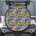 Graffiti Text Pattern Print Tire Cover
