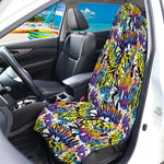 Graffiti Text Pattern Print Waterproof Car Seat Cover