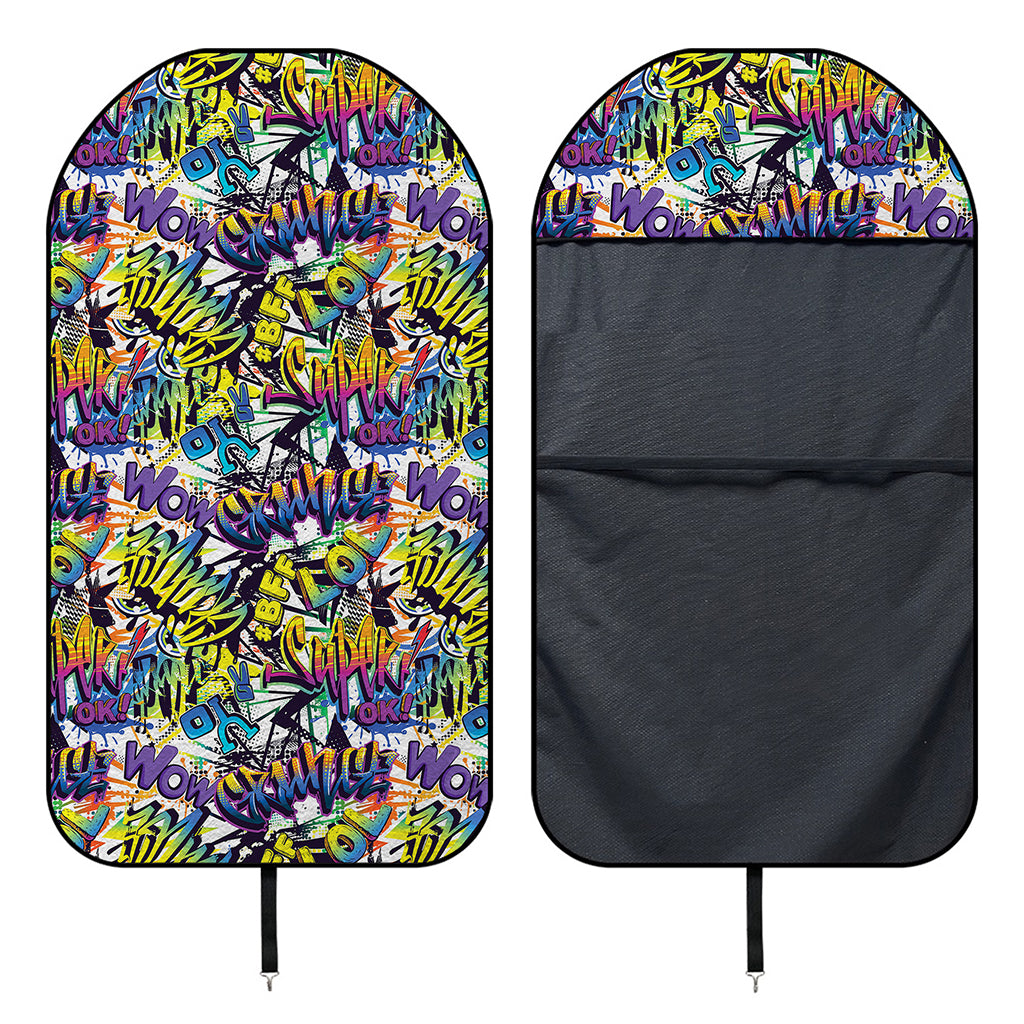 Graffiti Text Pattern Print Waterproof Car Seat Cover