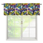 Graffiti Text Pattern Print Window Valance