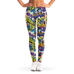 Graffiti Text Pattern Print Women's Leggings