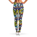 Graffiti Text Pattern Print Women's Leggings