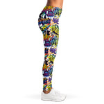 Graffiti Text Pattern Print Women's Leggings