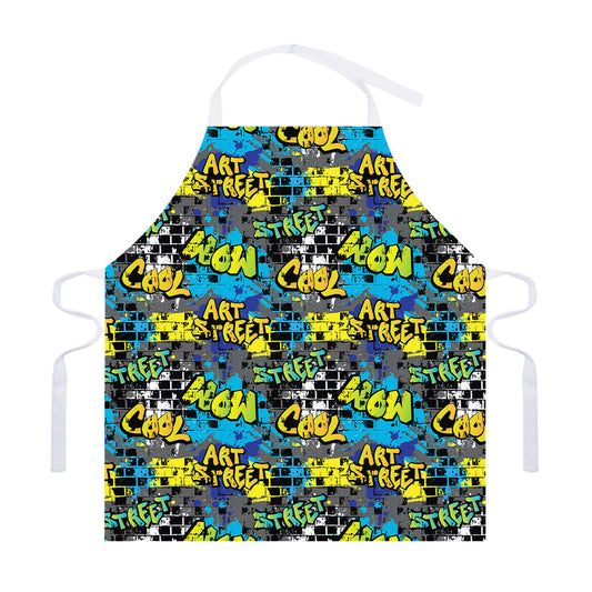 Graffiti Wall Print Adjustable Apron