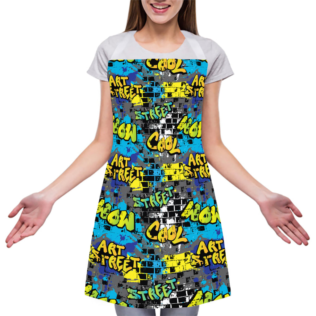 Graffiti Wall Print Adjustable Apron