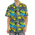 Graffiti Wall Print Aloha Shirt