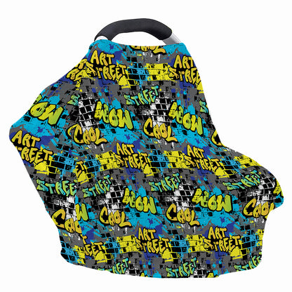 Graffiti Wall Print Baby Seat Cover