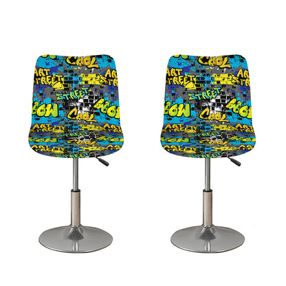 Graffiti Wall Print Bar Stool Covers